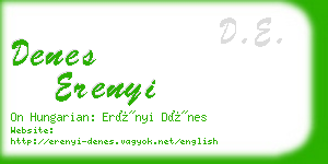 denes erenyi business card